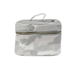 Snow Camo Seersucker Train Case | Mint