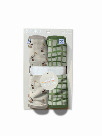 Pelicans Burp Cloths Set of 2 (Original Version - See Desc.)