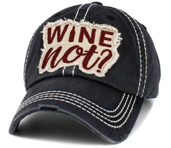 Wine Not Washed Vintage Ballcap