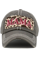 MAMA Leopard Vintage Baseball Cap