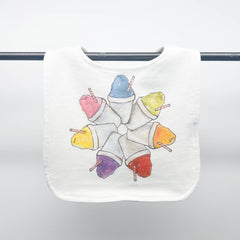 Sno-Ball Wreath Baby Bib