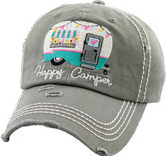 HAPPY CAMPER WASHED VINTAGE BALLCAP