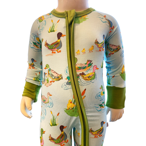 3 Little Ducks Premium Bamboo Convertible Zippy Pajamas
