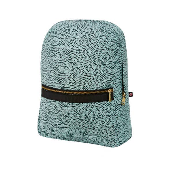 Aqua Cheetah Seersucker Small Backpack | Mint
