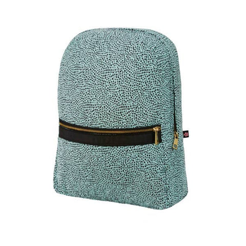 Aqua Cheetah Seersucker Small Backpack | Mint
