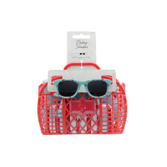 Kids Sunglasses with Hat + Case and Bag Summer Spring Set