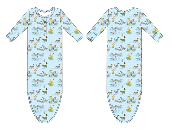 3 Little Ducks Premium Bamboo Baby Gown