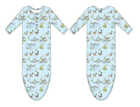 3 Little Ducks Premium Bamboo Baby Gown