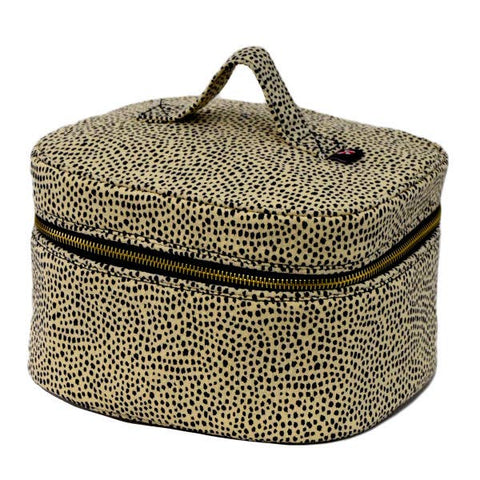 Cheetah Seersucker Train Case | Mint