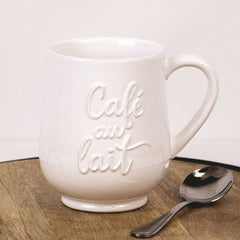 Café au Lait Coffee Mug   White   18oz