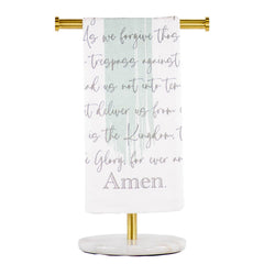 Lord's Prayer Hand Towel    White/Ice/Gray   20x28