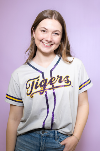 LSU Tigers Baseball (LICENSED) Women's Baseball Jersey Shirt