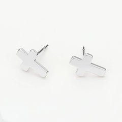 Metal Cross Stud Earrings
