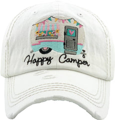 HAPPY CAMPER WASHED VINTAGE BALLCAP
