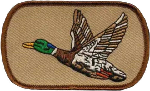 Flying Mallard Duck Embroidered Iron On Patch