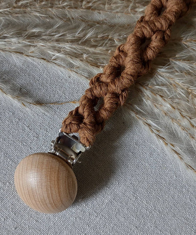 Boho-Style Macrame Pacifier Clip