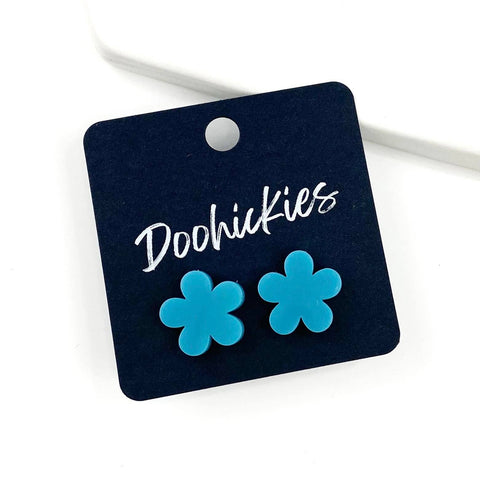 15mm Neon Flower Studs - Cinco de Mayo Earrings