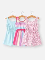 Striped Milk Silk Jumpsuit set
