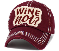 Wine Not Washed Vintage Ballcap