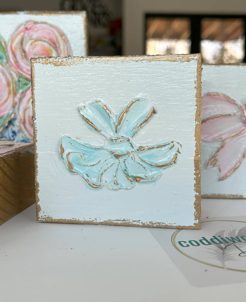Ballet tutu  |  ballerina dancer textured mini wood block