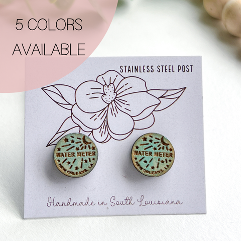 New Orleans Water Meter Stud Earrings