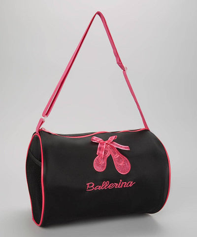 Black Sparkle Ballet Shoe Duffel