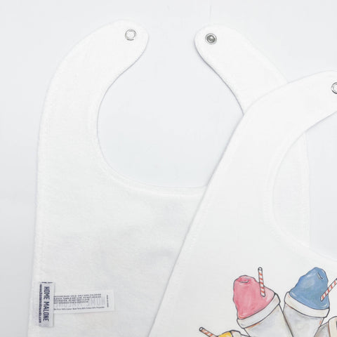 Sno-Ball Wreath Baby Bib