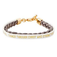 Wrapped In Love - Philippians 4:13 - Gray/White
