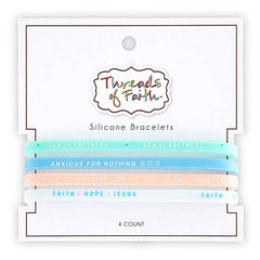 Silicone Bracelet - God Is Faithful - 4pc