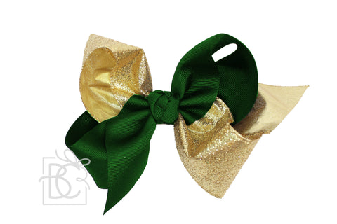 Crisscross Glitter & Grosgrain Bow