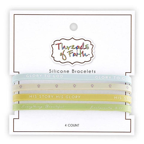 Silicone Bracelet - Glory to God - 4pc
