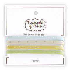 Silicone Bracelet - Glory to God - 4pc