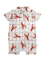 Crawfish / Lobster - SS Polo Romper