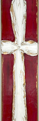 3x10 Traditional Cross handmade textured wood block