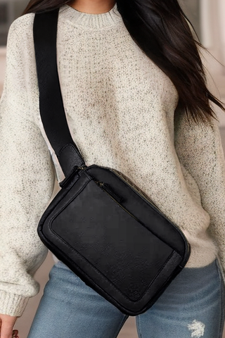 LDC Adjustable Strap Mini PU Leather Crossbody Bag