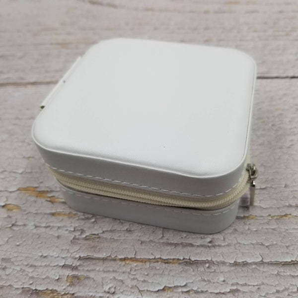 Leather Jewelry Box With Zipper Organizer Box