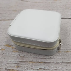 Leather Jewelry Box With Zipper Organizer Box