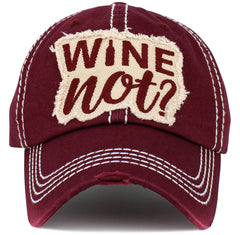 Wine Not Washed Vintage Ballcap