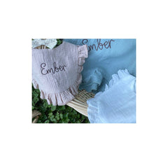 Muslin Ruffle Toddler Bib ($4 ea) Baby Gift, Shower Gift