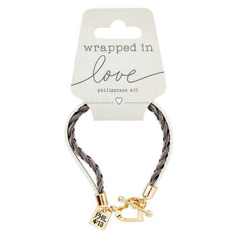 Wrapped In Love - Philippians 4:13 - Gray/White