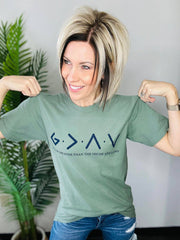 GOD IS GREATER Garment-Dyed FAITH GRAPHIC TEE