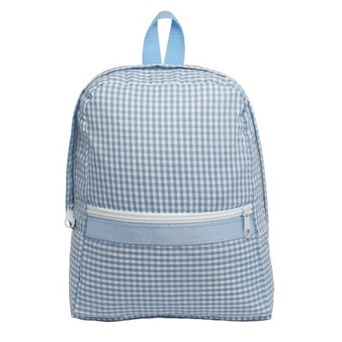 Baby Blue Gingham Small Backpack | Mint
