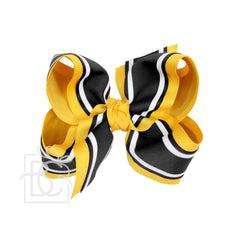 Layered Bow w/ Bold Stripes