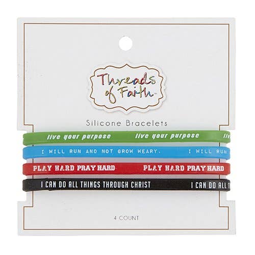 Silicone Bracelet Live 4pk