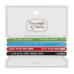 Silicone Bracelet Live 4pk