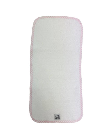 Pink Gingham Trim Burp Cloth 