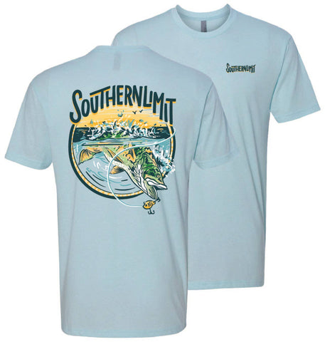 Southern Limit-118 Jumping Bass Mens Fishing Graphic Tees
