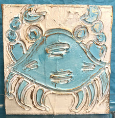 6x6 Coastal beach nautical handmade painted textured wood
