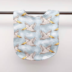 Pelicans on Blue Baby Bib - Cute Southern Wildlife Bayou