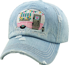 HAPPY CAMPER WASHED VINTAGE BALLCAP